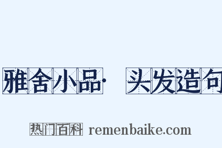 雅舍小品·头发造句是什么意思的图片